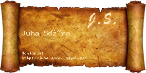 Juha Sára névjegykártya