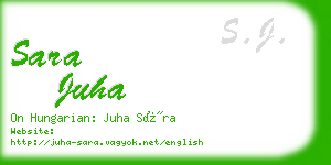sara juha business card